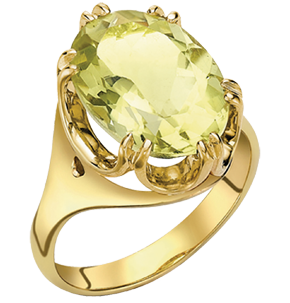 Luxury Lemon Quartz Bloomsbury Cocktail Ring